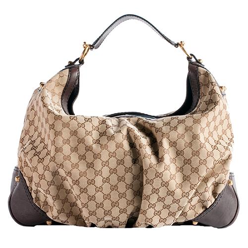 Gucci &#39;Jockey&#39; Large Hobo Handbag