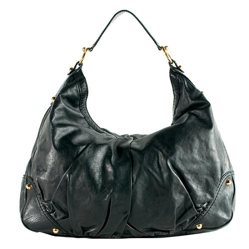 Gucci 'Jockey' Large Leather Hobo Handbag