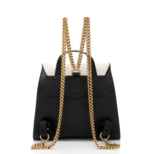 Gucci Leather Animalier Malin Chain Medium Backpack