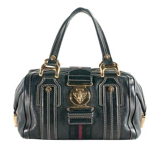 Gucci Leather Aviatrix Medium Boston Satchel Handbag