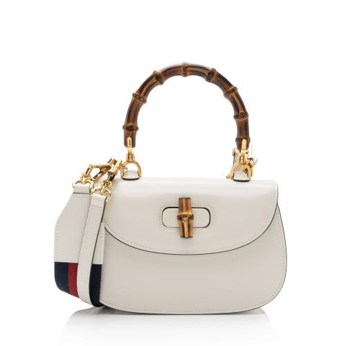Gucci Leather Bamboo 1947 Small Top Handle Bag