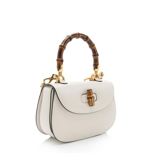 Gucci Leather Bamboo 1947 Small Top Handle Bag
