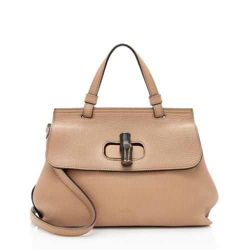Gucci Leather Bamboo Daily Small Satchel