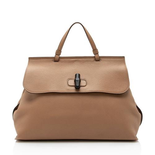 Gucci Leather Bamboo Daily Top Handle