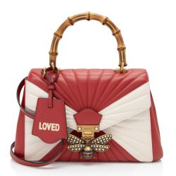 Gucci Leather Bamboo Queen Margaret Top Handle