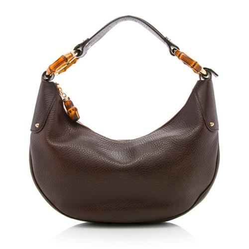 Gucci Leather Bamboo Ring Hobo