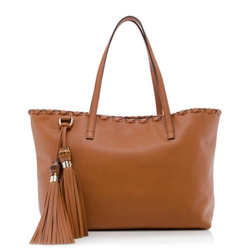 Gucci Leather Large Tassel Tote
