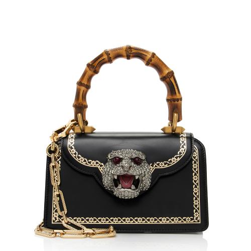 Gucci Leather Bamboo Thiara Small Top Handle Satchel
