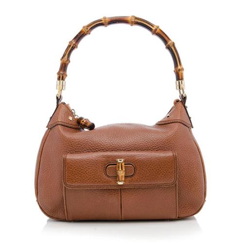 Gucci Leather Bamboo Top Handle Bag