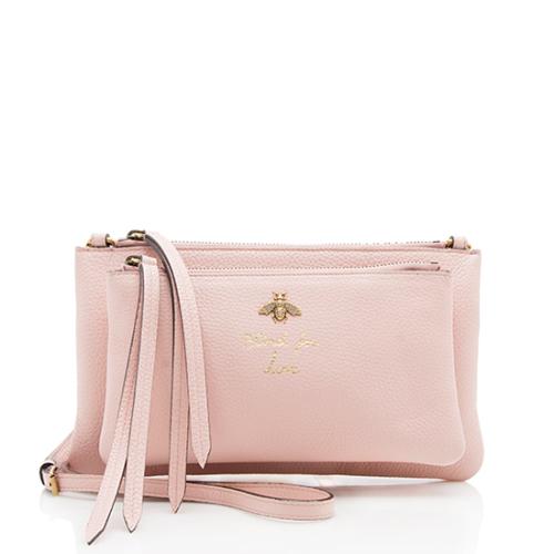 Gucci Leather Blind For Love Bee Crossbody