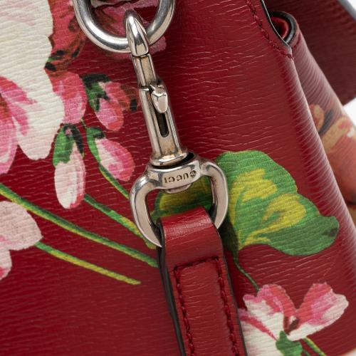 Gucci Leather Blooms Bamboo Daily Large Satchel