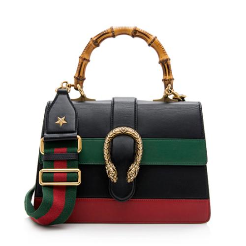 Gucci Leather Borsa Dionysus Medium Top Handle Bag