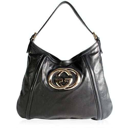 Gucci Leather Britt Hobo Handbag