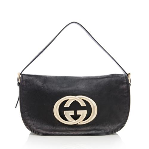Gucci Leather Britt Medium Shoulder Bag