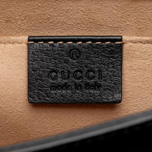 Gucci Leather Crystal Butterfly Linea Totem Small Crossbody