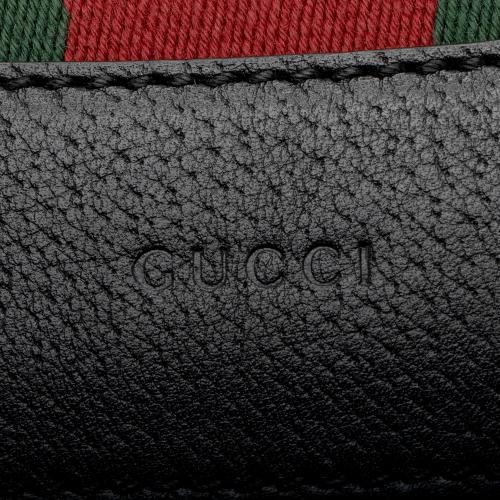 Gucci Leather Crystal Butterfly Linea Totem Small Crossbody