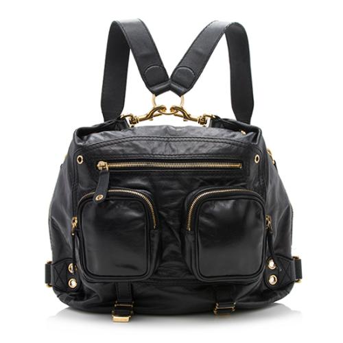 Gucci Leather Darwin Medium Convertible Backpack