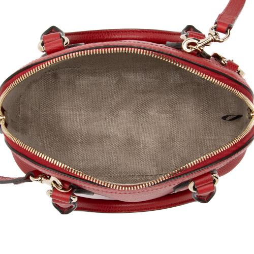 Gucci Leather GG Charm Dome Small Shoulder Bag
