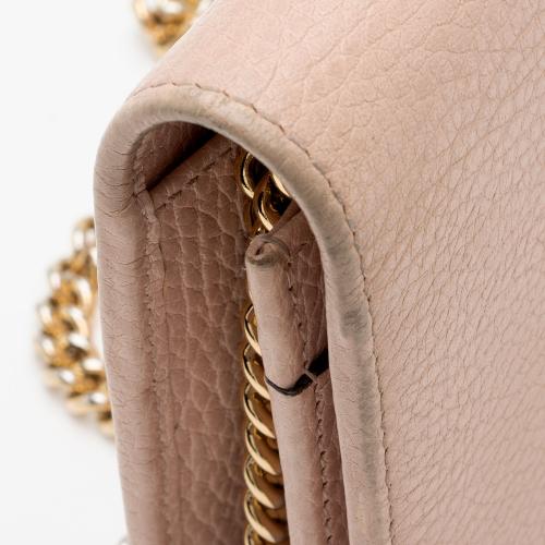 Gucci Leather GG Marmont Mini Chain Bag