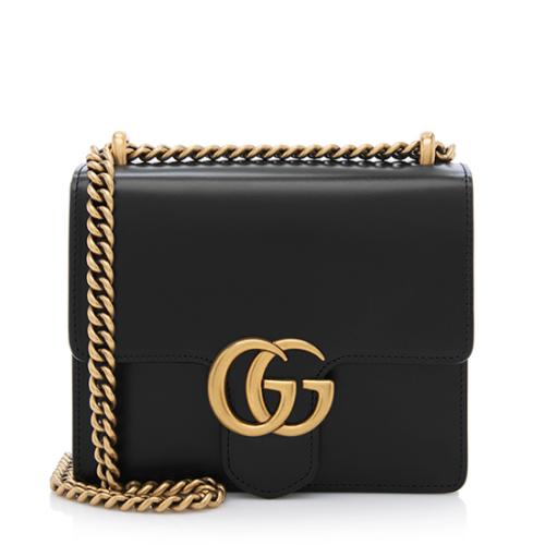 Gucci Leather GG Marmont Small Chain Bag