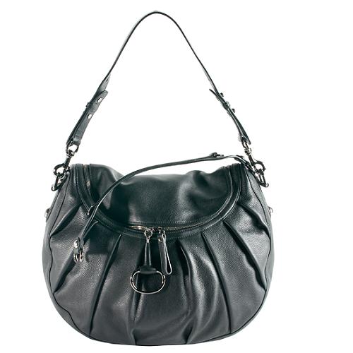 Gucci Leather Icon Bit Medium Shoulder Handbag - FINAL SALE