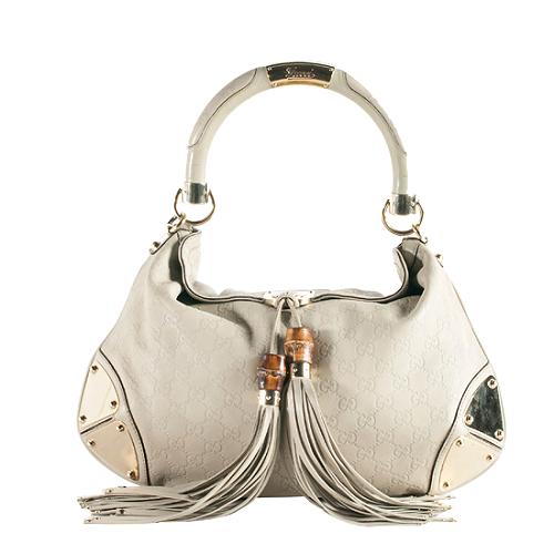 Gucci Leather Indy Medium Top Handle Satchel Bag