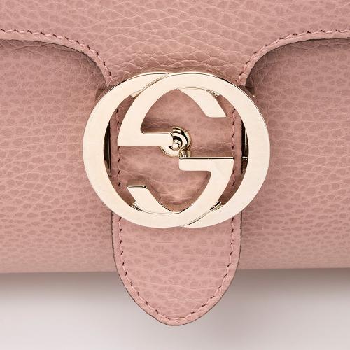 Gucci Leather Interlocking G Top Handle Shoulder Bag
