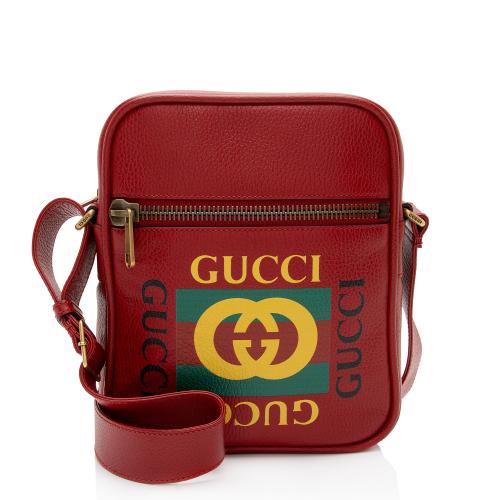 Gucci Leather Logo Messenger