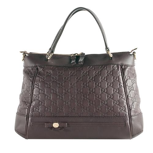 Gucci Leather Mayfair Top Handle Handbag