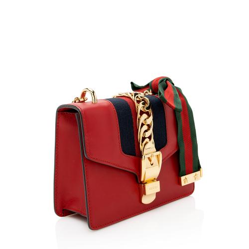 Gucci Leather Mini Sylvie Chain Bag