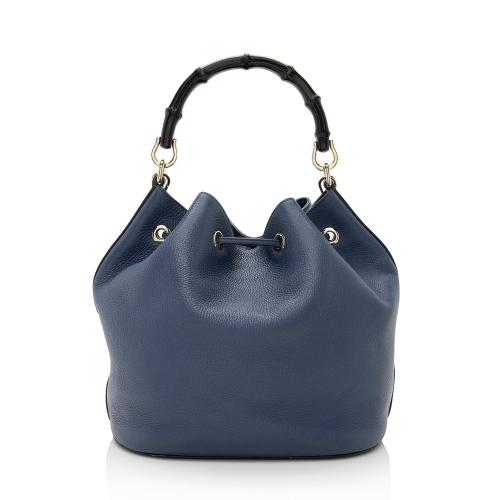 Gucci Leather Miss Bamboo Bucket Bag