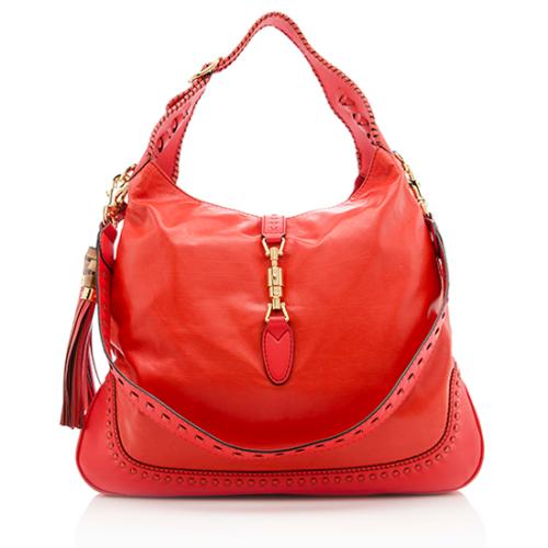 Gucci Leather New Jackie Large Hobo