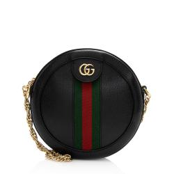 Gucci Leather Ophidia Round Mini Shoulder Bag