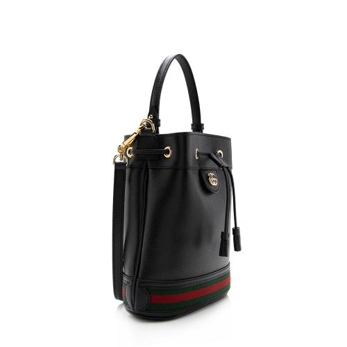 Gucci Leather Ophidia Small Bucket Bag