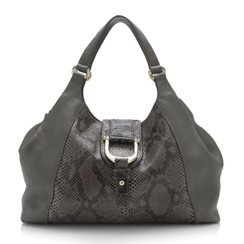 Gucci Python & Leather Greenwich Medium Shoulder Bag - FINAL SALE 