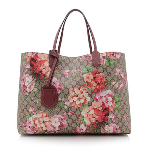 Gucci GG Supreme Blooms Large Reversible Tote