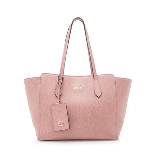 Gucci Leather Small Swing Tote 