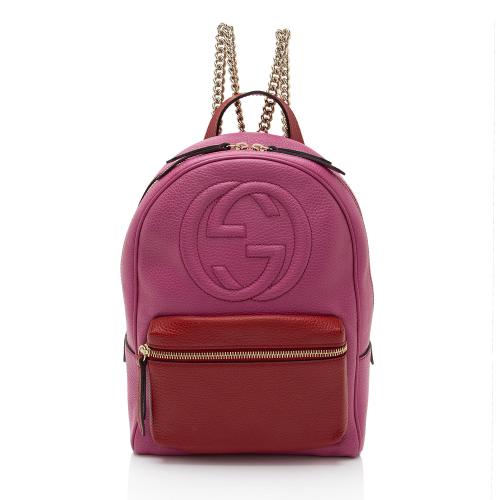 Gucci Leather Soho Chain Backpack