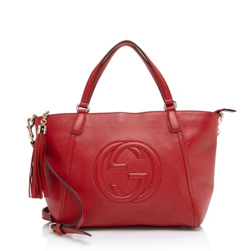 Gucci Leather Soho Top Handle Tote
