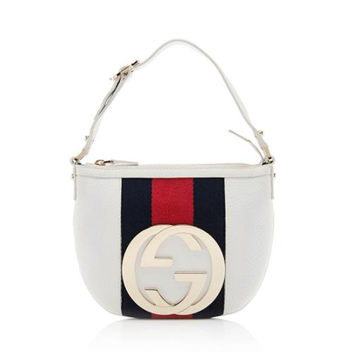 Gucci Leather Striped Blondie Hobo 