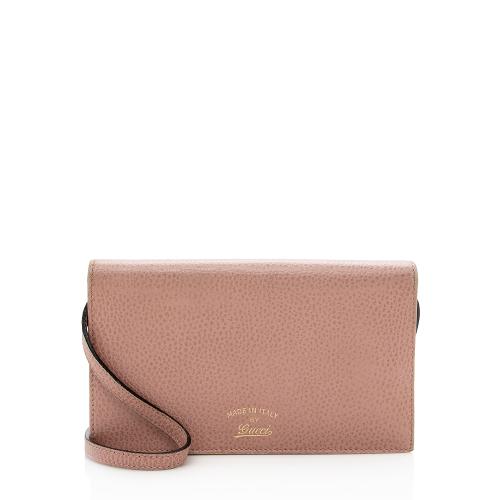 Gucci Leather Swing Wallet with Strap