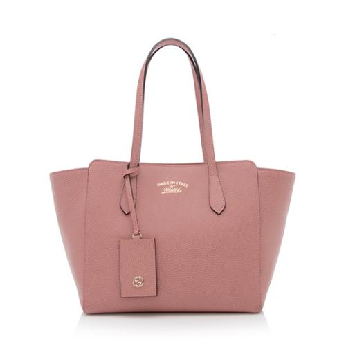 Gucci Leather Small Swing Tote 