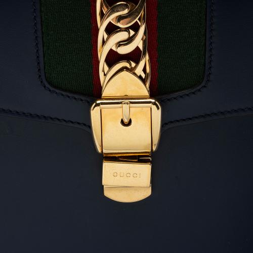 Gucci Leather Sylvie Top Handle Medium Satchel