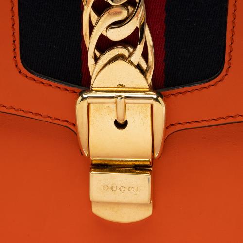 Gucci Leather Sylvie Top Handle Medium Satchel