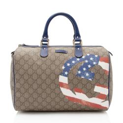 Gucci Limited Edition Unicef America GG Supreme Boston Bag