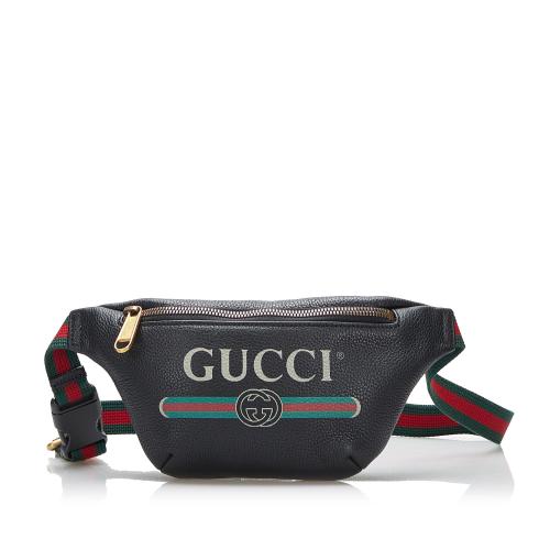 Gucci Logo Leather Belt Bag