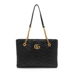 Gucci Matelasse Calfskin GG Marmont Medium Chain Tote