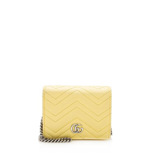 Gucci Matelasse GG Marmont Card Case Wallet on Chain