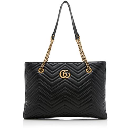 Gucci Matelasse Leather GG Marmont Chain Tote