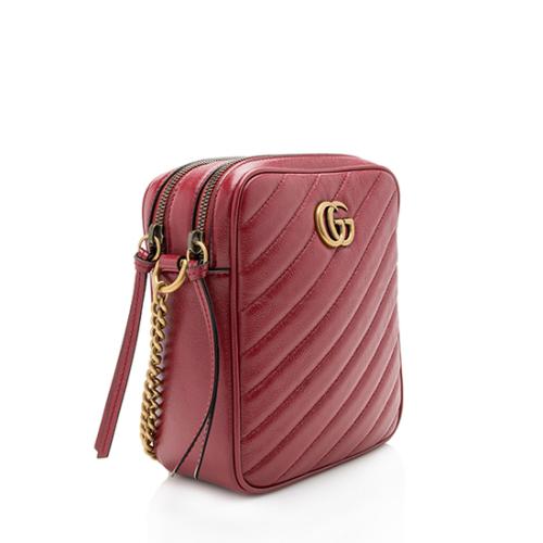 Gucci Matelasse Leather GG Marmont Rectangular Mini Shoulder Bag